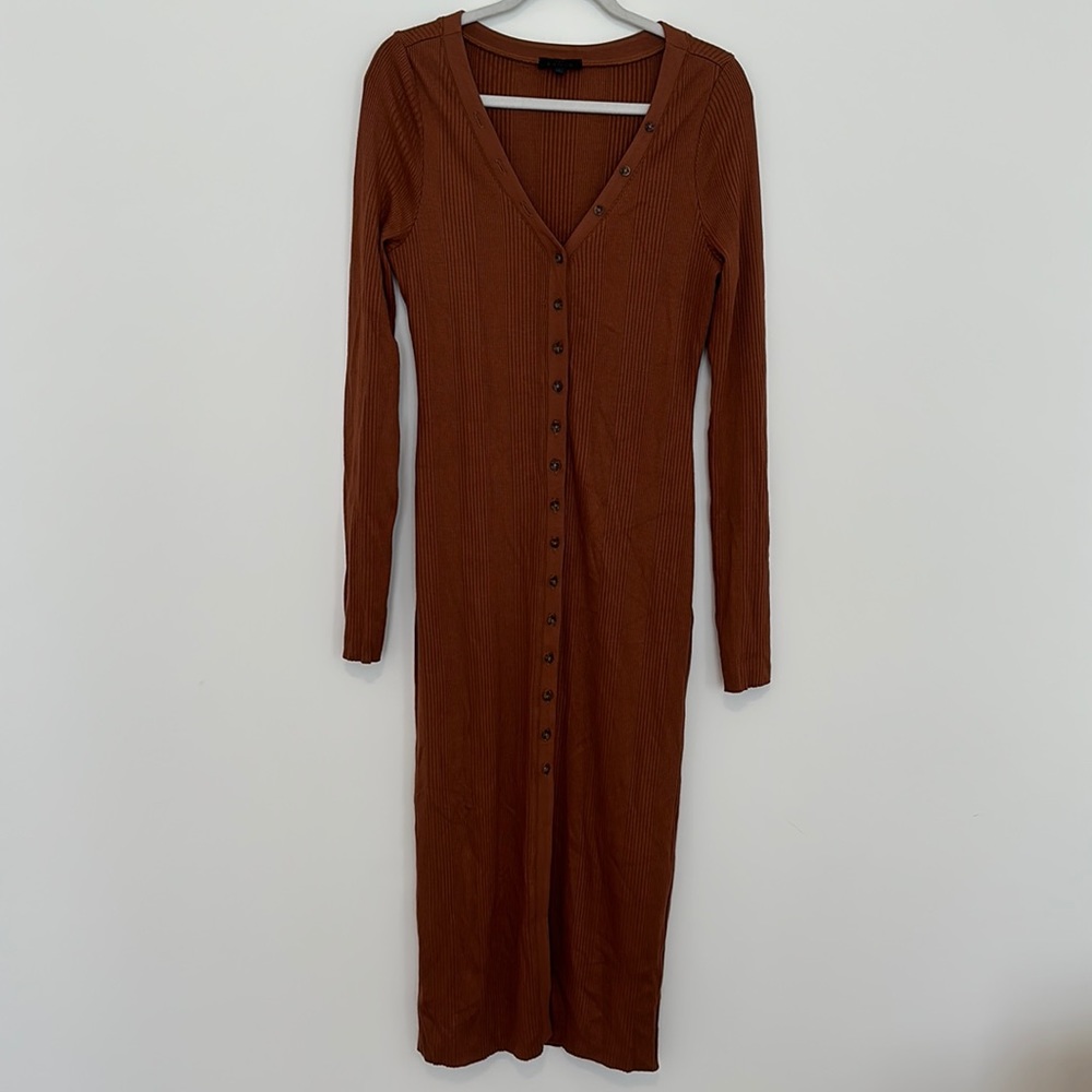 Revolve The Range Division Rib Button Front Midi … - image 5